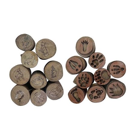 2025 & CISIL Dyrefotavtrykk Stempler Trehåndverk Barnas Tidlig Opplæringsleker[HK]