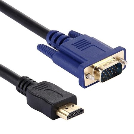 1,8 m HDMI hane till VGA hane 15PIN videokabel (svart)