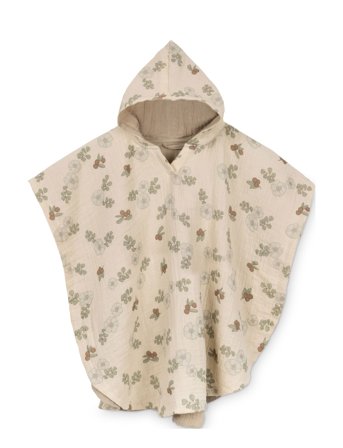 That's Mine Poncho Small - Flowers And Berries - Multi/patterned - 60X 60CM