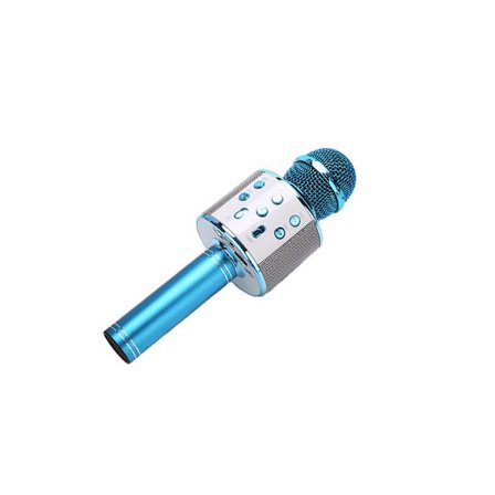 1 kappale sininen langaton karaoke-mikrofoni, lasten karaoke-mikrofoni