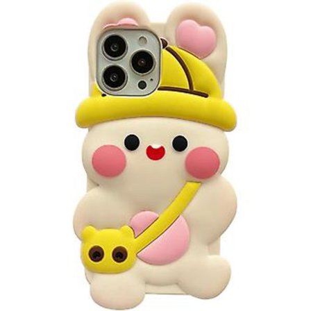 Kawaii Telefondeksel for iPhone 14 Pro Max, søt tegneserie Panda Telefondeksel 3D Morsom Svart Panda Bambus Telefondeksel for Kvinner Jenter Myk 