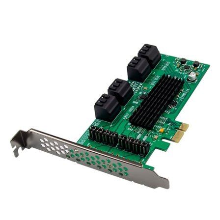 8 Port PCIE Sata Expansionskort PCIE till Sata 3 Kontroller 6Gbps SSD-kort för PC