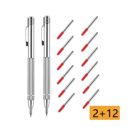 Metal Skriveværktøjsspids, 2 stk. Lommeskrivepen med 12 Stylusspidser, Skrivepen med Magnet med Non