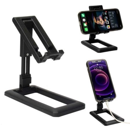 Nostettu ja laskettu siirrettävä teline - musta