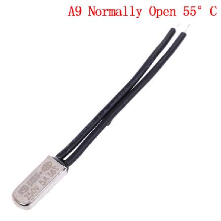 1. KSD9700 temperaturbrytare termostatskydd normalt kl Black Normally Open 55°C Black Normally Open 55°C