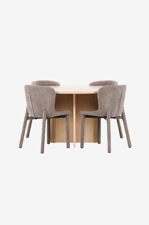 Venture Home - Ruokapöytä Strada ja Astoria-tuoli - Ruskea - Ruokailuryhmät - - Homeroom