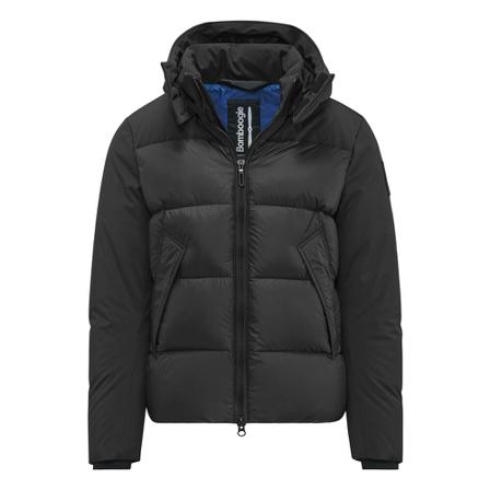 BomBoogie, Short Bi-material Jacket Padded with Down - Edinburgh Jacket Czarny, Mężczyzna, Rozmiar: M