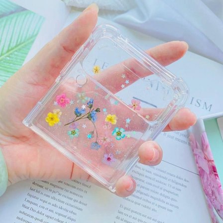 Samsung Galaxy Z FLIP 3 - transparent skal med torkade blommor
