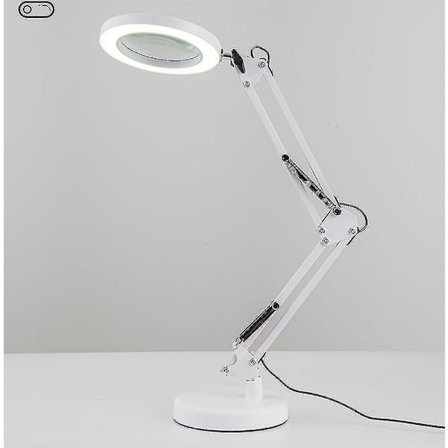 30x Forstørrelsesglass med Lys og 3 Fargemoduser 10 Justerbare Lysstyrker Forstørrelsesglass Bordlampe-XS7-