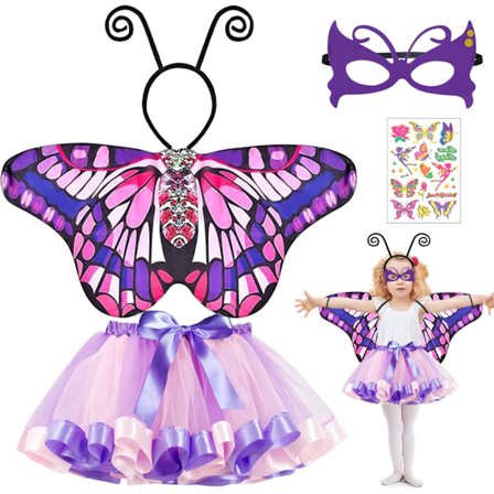 Børne Sommerfuglevinger - Kostume Sæt til Drenge og Piger Klæd-Ud Begivenheder