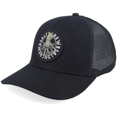 Salty Crew - Black - trucker - Cap - Tentacles Retro Black Trucker - Hatstore