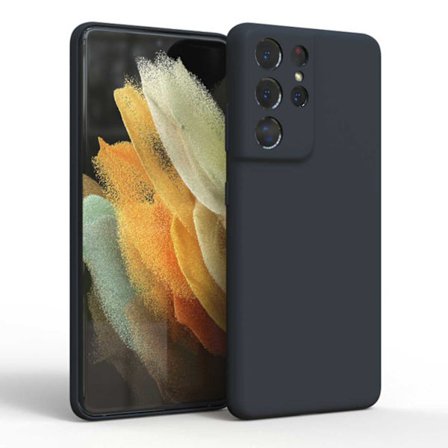 Tynd sort galakse S21 Ultra Shell Mobile Shell Med Lens Cover