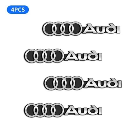 3D Aluminium Bil Stereo Dekor Badge Klistremerke For Audi C5 C6 C7 A4 B6 B8 B7 A6 A3 A5 Q3 Q5 Q7 8P 8V 8L Bil Styling 2025