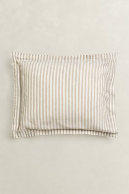 GANT - Stripete putetrekk i bomull og lin oat beige