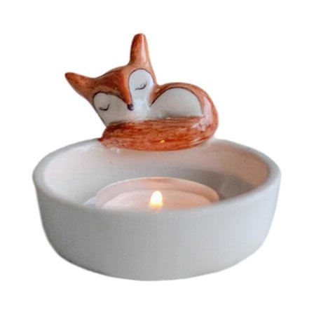 Animal Tealight Lysestager, Søde 3D Tealight Lysestageholdere - Resin Skulptur Dyr Figurine med Indviklede Detaljer