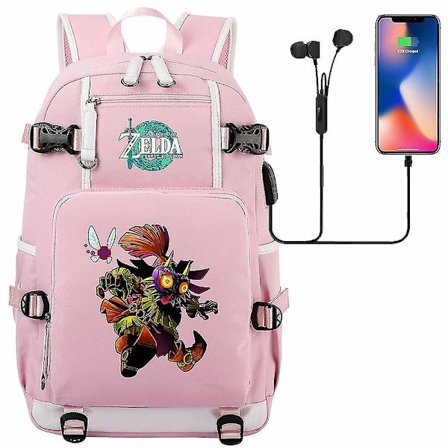 Fans Breath Of The Wild Eye Game USB Ryggsäck - Cosplay Student Skolväska Unisex Rese Laptop Väskor