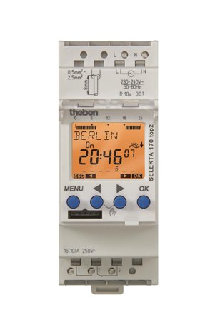 Theben 1704100 Koblingsur 24 V, vekslende kontakt, Elfordeling & strømforsyning