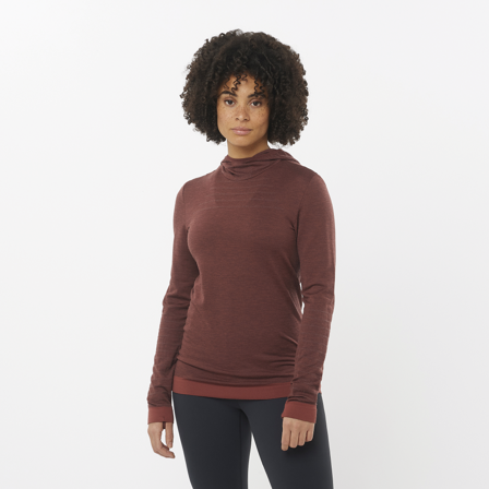 Salomon - Jakker topp Klær Outspeed Wool Hoody W - RUM Raisin
