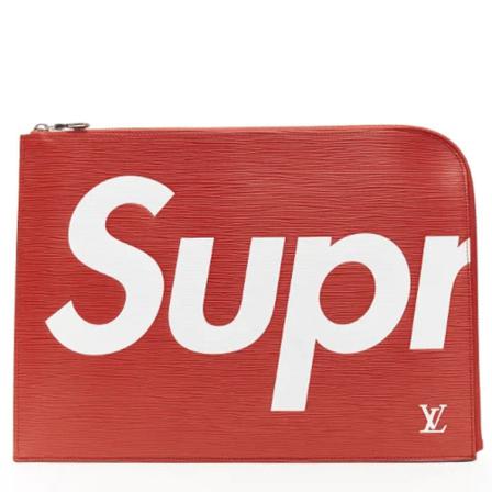 Louis Vuitton Vintage, Pre-owned Clutches Rood, Dames, Maat:ONE Size,leer