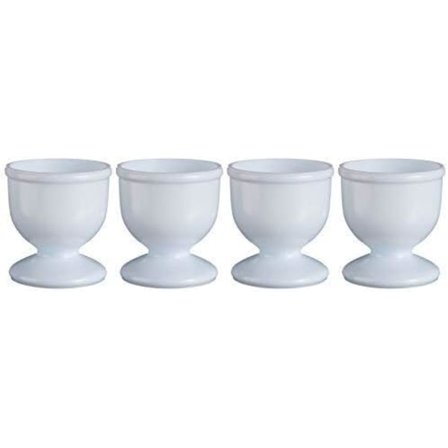 Vita plast äggkoppar, set om 4