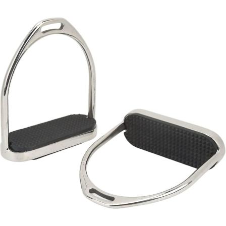 Saddle Stirrup Professionel Letvægts Rustfrit Stål Engelsk Saddel Stigbøjl, Ride Stigbøjl, Rideudstyr Saddel Med Anti-slip Pude (sølv) (2 stk)