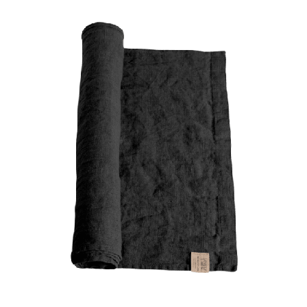 Lovely Linen Bordslöpare - Tvättat Lin Bordstextil Unisex Grå 47x150 cm