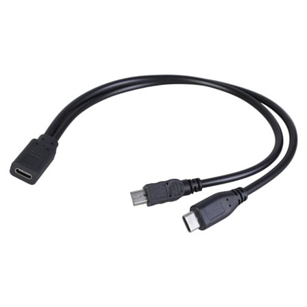 Kannettava USB C naaras Mini USB+Type C uros -jakaja USB-jakajakaapeli Type C -latauskaapeli Type C -laitteelle