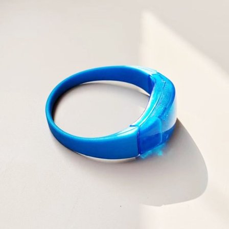 2 stk LED Glow Armbånd Lydaktiveret armring BLÅ