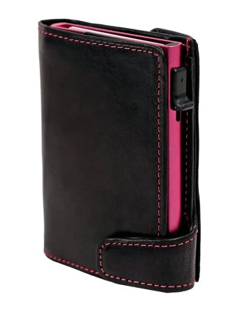 Tony Perotti Furbo Cardholder W/ Banknote And Coin Pocket - Black - ONE SIZE