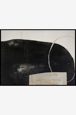 Malerifabrikken - Design Målning / Sort Of Stone / 120x90 Cm / Svart ram - Svart - Tavlor - 120X90 - Från Homeroom