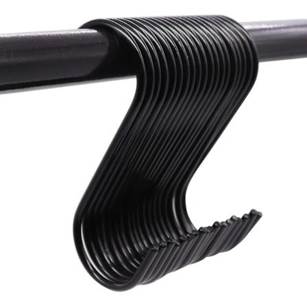 S-krok Svart 10cm S-krok Hängande Hängare Krokar för Stekpannor, Grytor, Rockar, Väskor, Växter Kök, Badrum, Sovrum och Kontor (16 PES/S-krokar/Svart)
