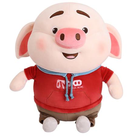 40cm Söt Röd Sweatshirt Piggy Plyschleksak Mjukfylld