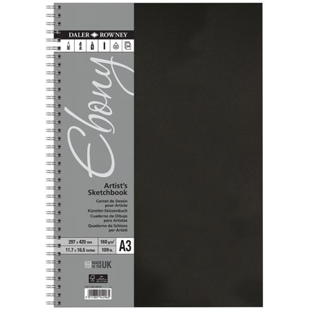 Daler-Rowney Ebony Artist's Sketch Book Spiral A3