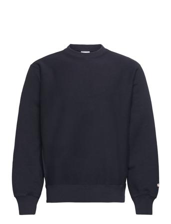 Nudie Jeans Hasse Crew Neck Greymelange Marinblå