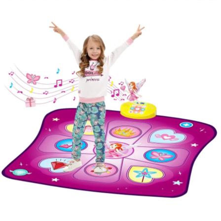 Dansematte for barn i alderen 3-8 år, musikalsk dansematte med LED-skjerm,