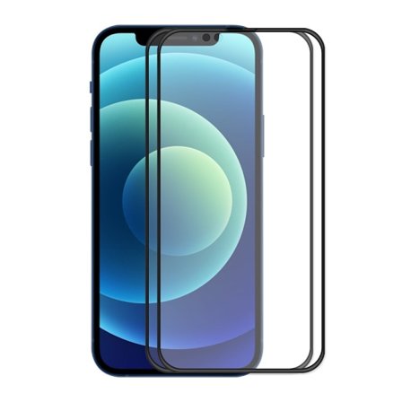 [2-PACK] Härdat Glas Skärmskydd iPhone 13 - Svart