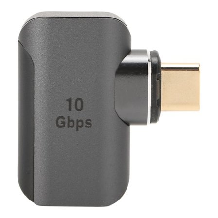 Typ C till USB3.1 Magnetisk Adapter 24-stiftsstöd 4K 8K 60HZ HDR Mörkgrå Typ C Vinkeladapter för Bärbara datorer Surfplatta