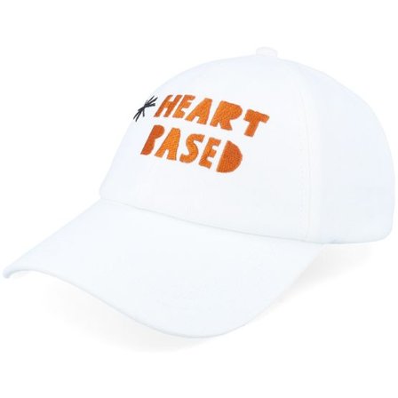Samsøe Samsøe - Vit unconstructed Keps - Saheart Cap White Heart Dad Cap @ Hatstore