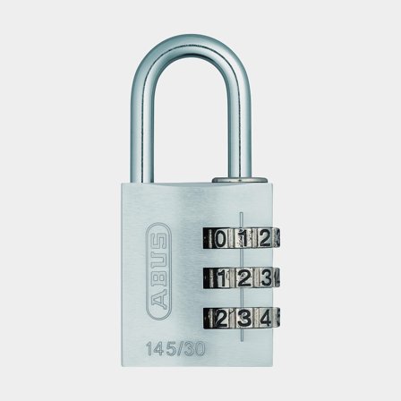 Hänglås med kod / kombinationslås ABUS 145/30, Ø5 mm, silver