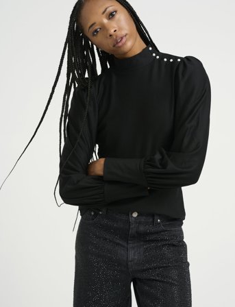 Gestuz Rifagz Button Blouse - Black - XS