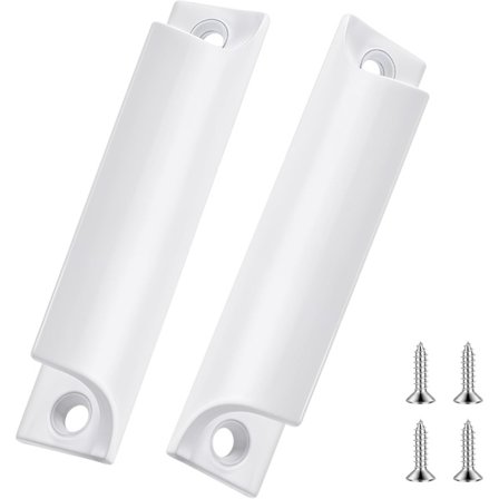 Pakke Utendørs Balkongdørhåndtak med Skruer Skuffehåndtak Kjøkkenbalkongdørhåndtak Skjult Søm Flat Skuff Hvit