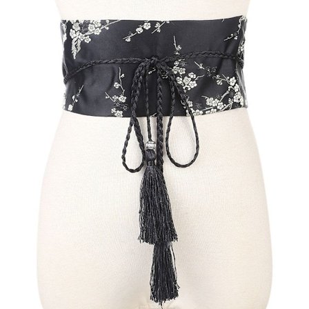 Kimono Bälte Korsett Midjeband SVART