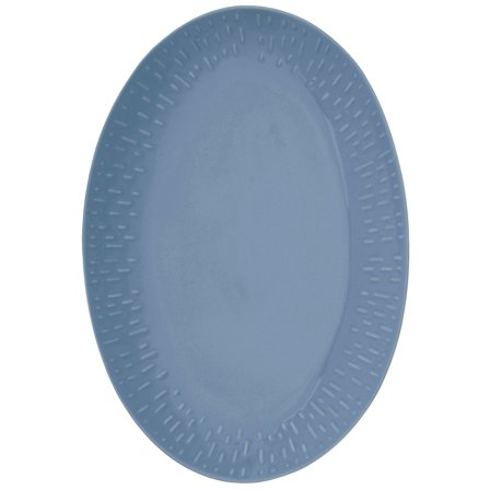 Aida Confetti ovalt fat 36 x 25,5 cm, blueberry