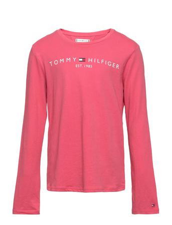 Essential Tee L/S T-shirts Long-sleeved T-shirts Vaaleanpunainen Tommy Hilfiger