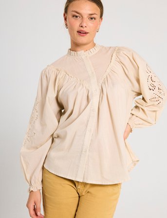 FREE/QUENT Fqmori-Shirt - Cream - S