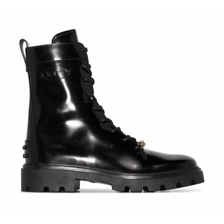 Tod's, Lace-up Boots Zwart, Dames, Maat:40 EU