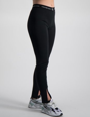 Calvin Klein PUNTO TAPE SLIT PANTS Sort Strømpebukser/leggings Pige - Kids Brand Store