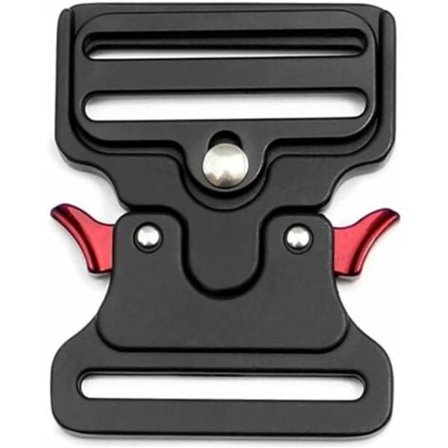 Taktisk metalspænde format til hundehalsbånd, tasker, bagage, bælte, tøj (sort, 50 mm bredde)