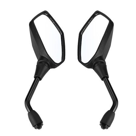 1 Par Universal 10mm Venstre og Høyre Side Motorsykkel Bak Speil Svart Motorsykkel Bak Speil