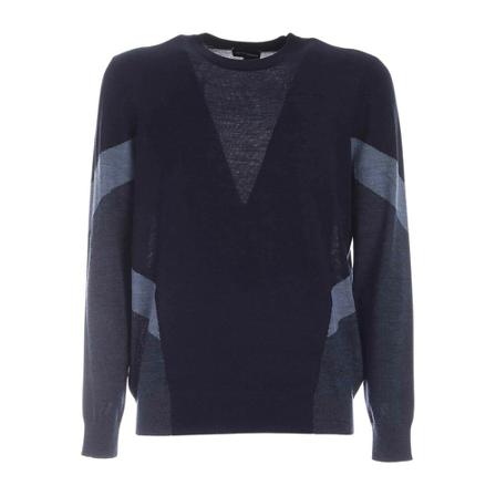 Emporio Armani Crew Blå, Herre Strik